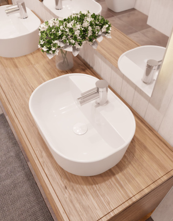 Раковина накладная 50.5см AQUAme AQM5002 белый