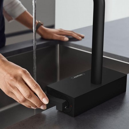 Смеситель для кухни Hansgrohe Aquno Select M81 73831670 черный матовый