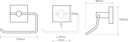 Держатель для туалетной бумаги Bemeta Beta 132112042 Хром