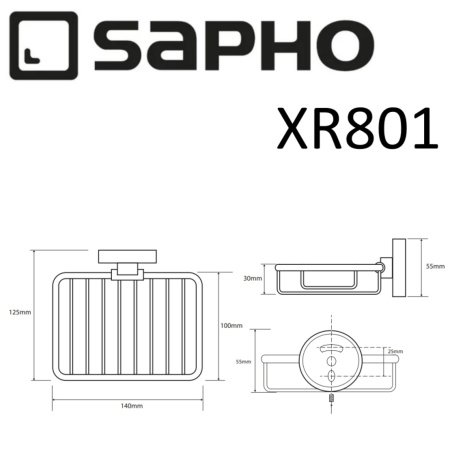 Мыльница Sapho X-ROUND XR801 хром