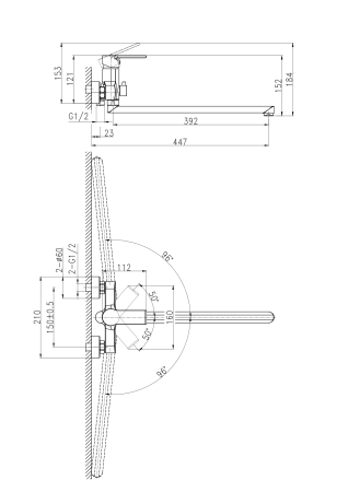 Смеситель универсальный Cersanit BRASKO 64091 хром