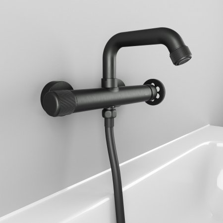 Смеситель для ванны с душем IDDIS Grange GRAGMR2i02 графит матовый