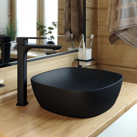 Смеситель для раковины-чаши IDDIS Slide SLIBL01i01 черный матовый