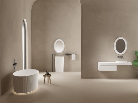 Раковина накладная 50см ABBER Stein AS2603 белый