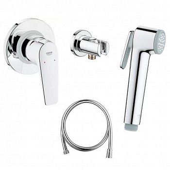 Гигиенический душ со смесителем Grohe BauFlow 124900 хром