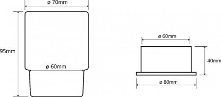 Стакан Bemeta Omega 138110061 Хром/Прозрачный