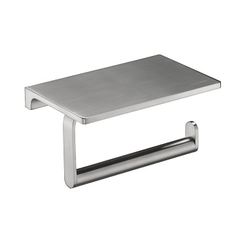 Держатель туалетной бумаги с полкой Benesque Lumiere 70010102 никель брашированный