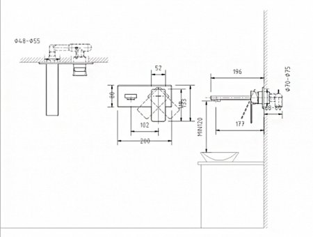 Смеситель для душа Bravat Phillis PB856101CP-ENG хром