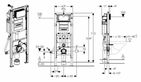Инсталляция для подвесных унитазов Geberit Duofix UP320 111.350.00.5