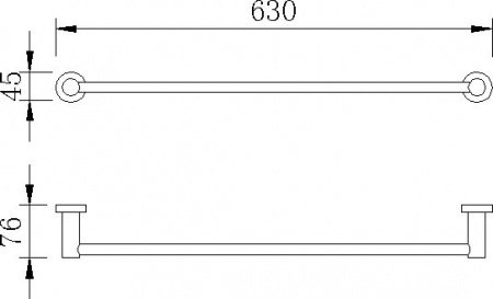 Держатель для полотенца Rush Victoria VI71531 60 см Хром