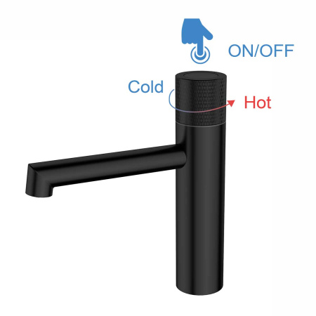 Смеситель для раковины Vincea Desire VBF-1D3MB черный матовый