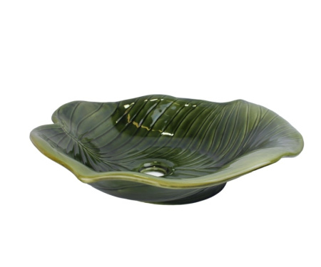 Раковина чаша Bronze de Luxe Leaf 2427, зеленый