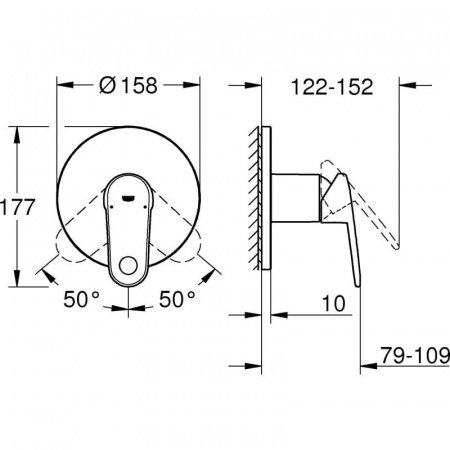 Смеситель для душа Grohe Europlus 24059002 хром