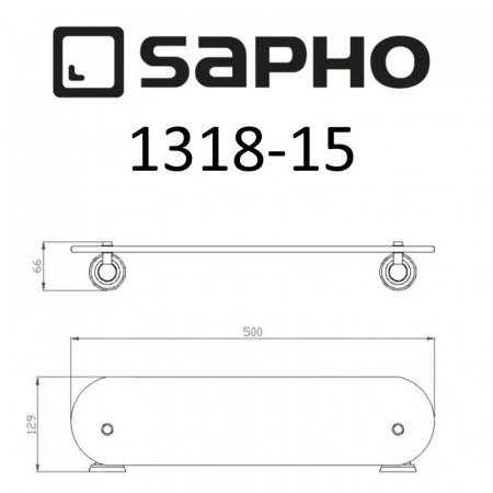 Полка Sapho DIAMOND 1318-15 бронза