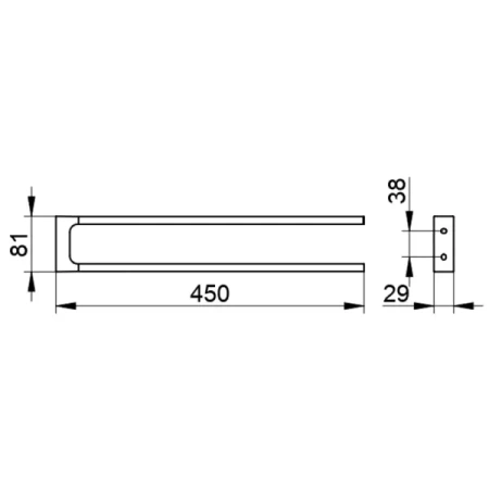 Полотенцедержатель Keuco Edition 11 11118370000 черный матовый