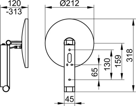 Косметическое зеркало Keuco iLook Move 17612379004 черный матовый