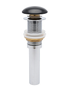 AQM7002-0MB Донный клапан без перелива, керамическая накладка, цвет черный матовый