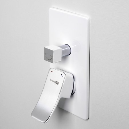 Смеситель для душа WasserKraft Aller 10641WHITE хром/белый