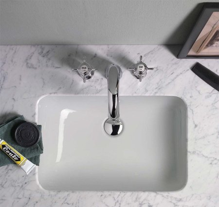 Раковина встраиваемая снизу 55см GSI Pura 724311 белый