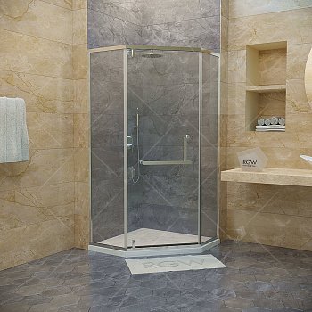 Душевой угол RGW Hotel 100x100x195 профиль хром, стекло матовое