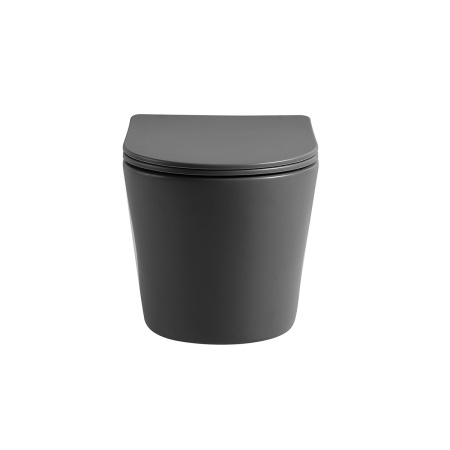 Унитаз подвесной безободковый Vincea Piatti VT1-11SMA антрацит матовый, с сиденьем микролифт