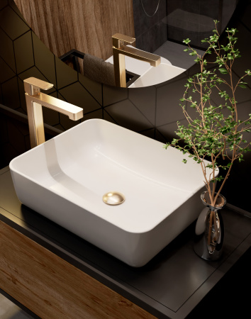 Смеситель для раковины AQUAme Parma AQM6614BG золото матовое