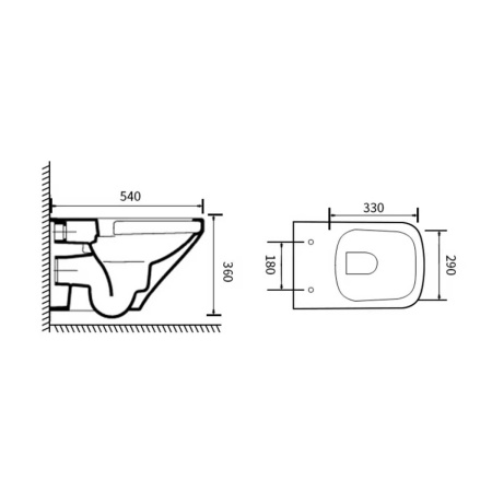 Унитаз подвесной безободковый Vincea NEO-M VT1-17 белый, с сиденьем микролифт
