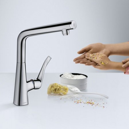 Смеситель для кухни Hansgrohe Metris Select M71 14883000 Хром