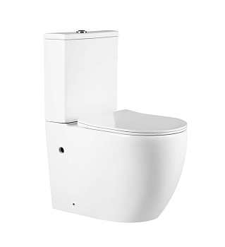 Унитаз напольный безободковый Vincea Evo VT2-34 белый, с сиденьем микролифт