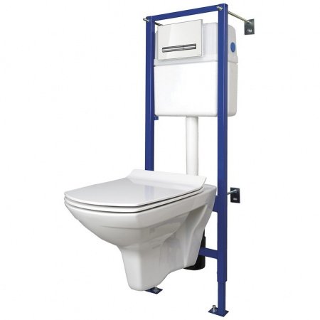 Комплект Cersanit CARINA CO DPL EO slim + LINK PRO + PILOT стекло белый