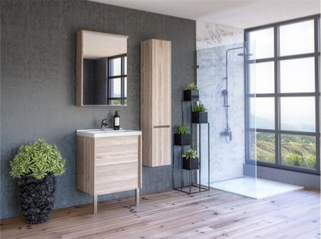 Тумба под раковину Акватон Стоун 60 подвесная 1A231401SXC80 Грецкий орех