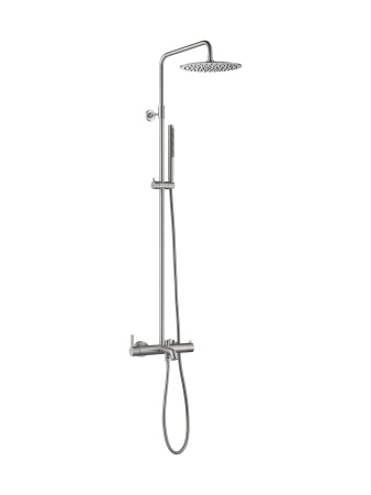Душевая стойка для ванны со смесителем Benesque Lumiere 20010102 никель брашированный