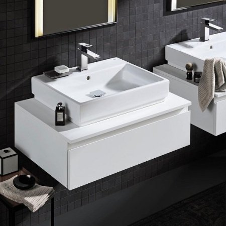 Раковина накладная 60см Grohe Cube Ceramic 3947700H белый