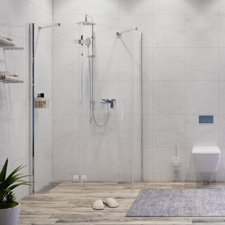 Душевой угол WasserKraft Aller 10H06LW 120x80x200, профиль хром, стекло прозрачное