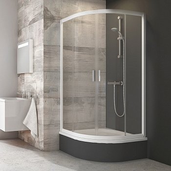 Душевой угол Ravak Blix BLCP4 SABINA 90x90x175 профиль белый, стекло прозрачное (для установки на глубокий поддон)
