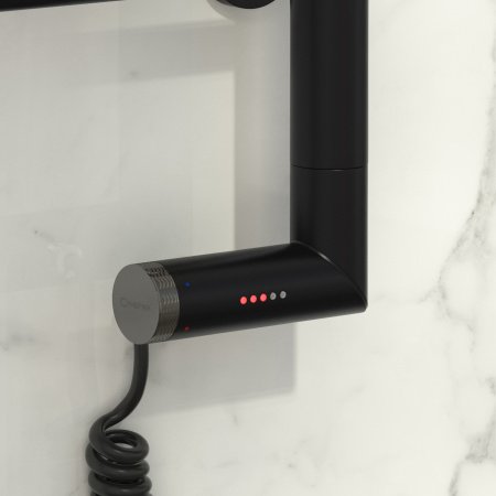 Полотенцесушитель электрический Сунержа Галант 2.0 80х40 черный матовый, подключение правое