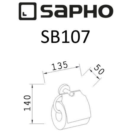 Держатель туалетной бумаги Sapho SAMBA SB107 хром