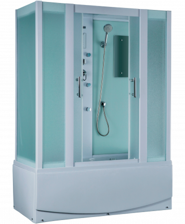 Душевая кабина Timo Eco TE-0750 148x80x215 профиль белый, стекло рифленое