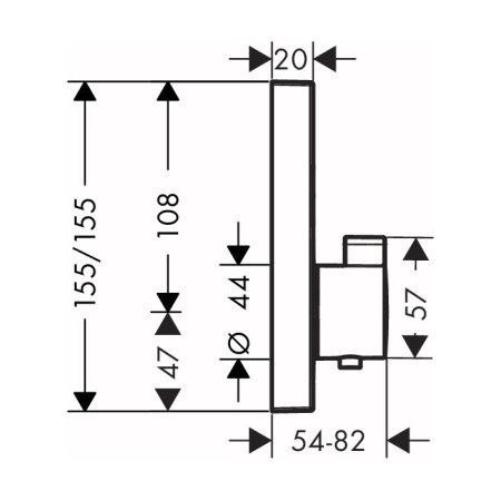 Термостат для душа на 2 потребителя Hansgrohe ShowerSelect 15763700 белый матовый