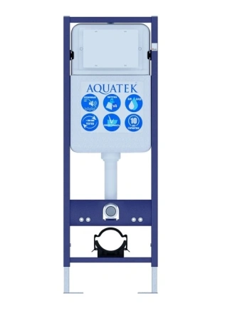 Инсталляция для подвесного унитаза узкая Aquatek Standart 37 INS-0000017, 1130*370*150 мм + звукоизоляционная прокладка