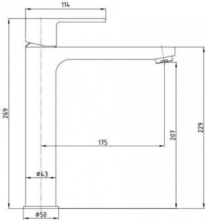 Смеситель для раковины E.C.A Nita 102188035EX хром