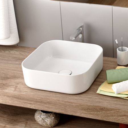 Раковина накладная 39см Point Меркурий PN43831 белый