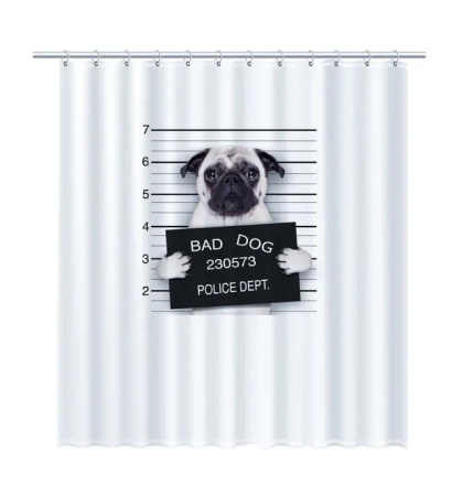 Шторка для ванной Fixsen Dogs FX-2504, без колец