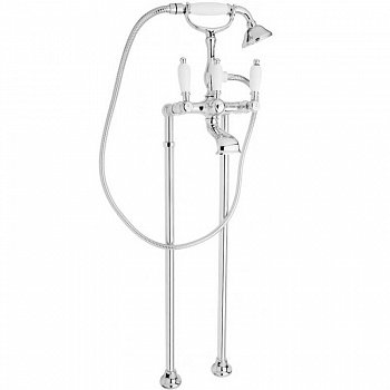 Смеситель для ванны Cezares First VDP ручки Белые Хром