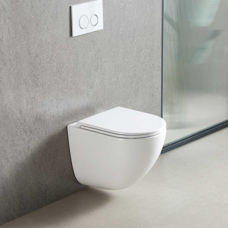 Унитаз подвесной безободковый Vincea Bien VT1-51T белый, с сиденьем микролифт