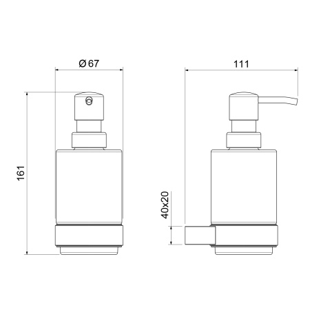 Дозатор подвесной Timo Luiro 18539/00 хром