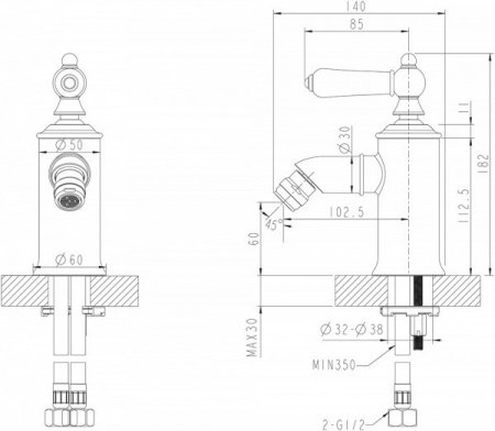 Смеситель для ванны с душем Bravat Art F675109C-B хром