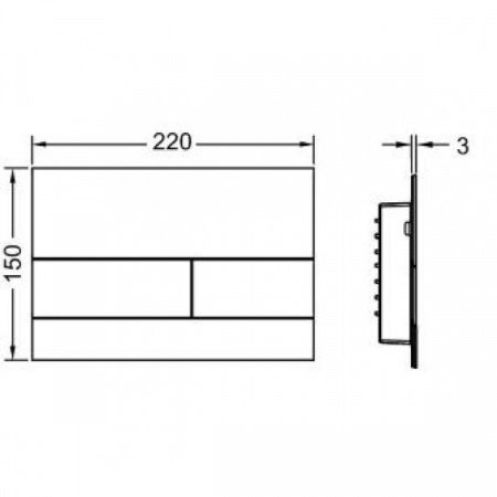 Кнопка смыва TECE Square II 9240834 белый матовый