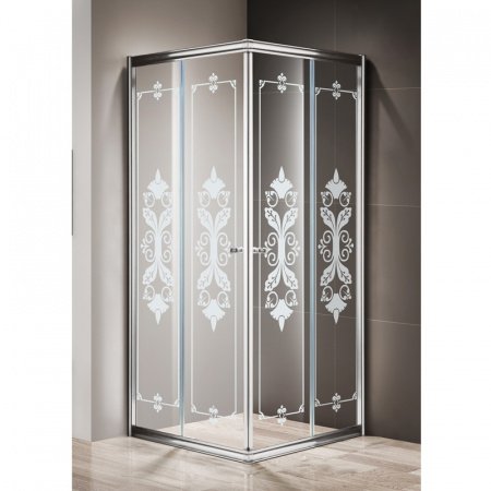 Душевой уголок Cezares Giubileo A-2 90х90 профиль Хром стекло прозрачное