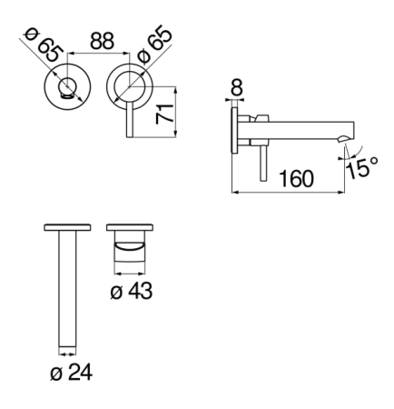 Смеситель для раковины Nobili Live LV00499BM черный матовый